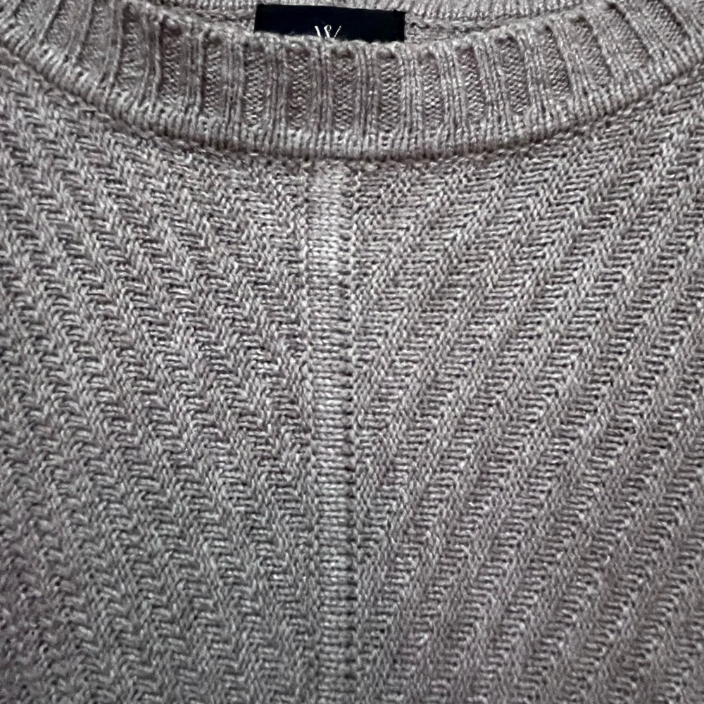 Worthington Knit sweater in taupe beige v-shape pattern Size L - Picture 6 of 7